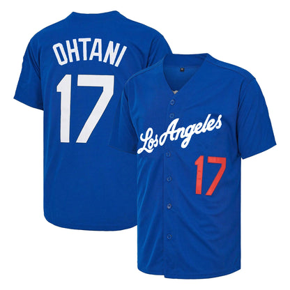 Men's #17 Ohtani Baseball Jersey, Exquisite Embroidered T-Shirt