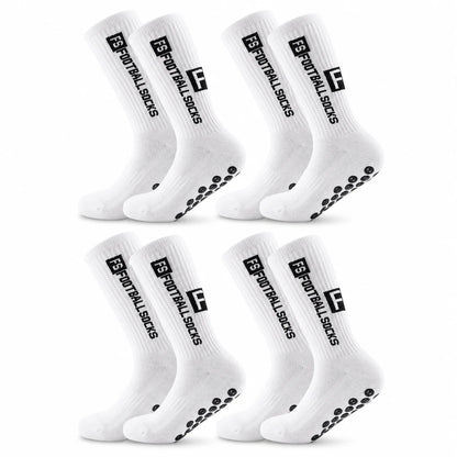 4 Pairs Professional Grip Socks High-Performance Silicone Dots Non-Slip Athletic Crew Socks
