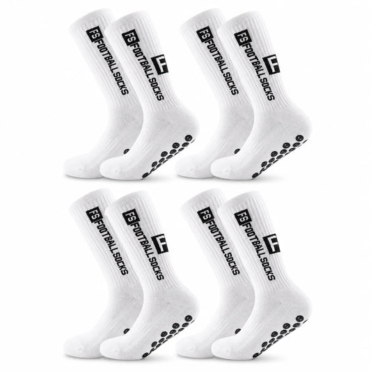 4 Pairs Professional Grip Socks High-Performance Silicone Dots Non-Slip Athletic Crew Socks