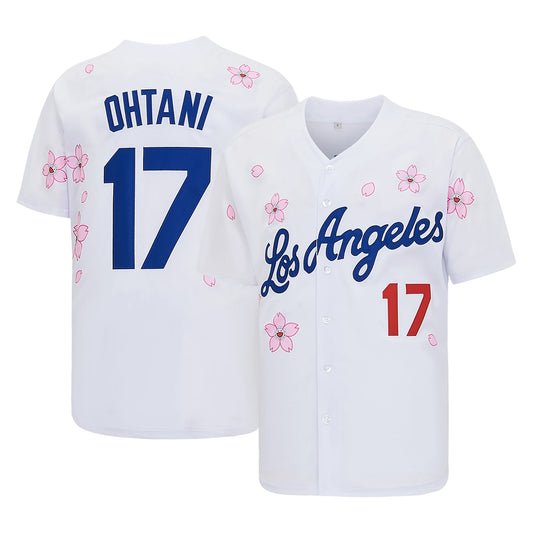 Men's #17 Ohtani Baseball Jersey, Exquisite Embroidered T-Shirt