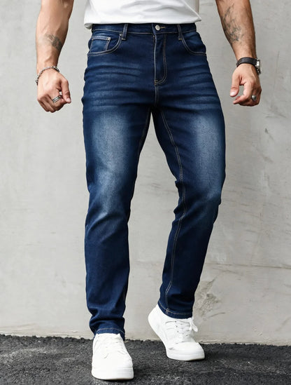 Men's Stretch Jeans - Suitable for All Seasons, Daily Wear and Formal Occasions,