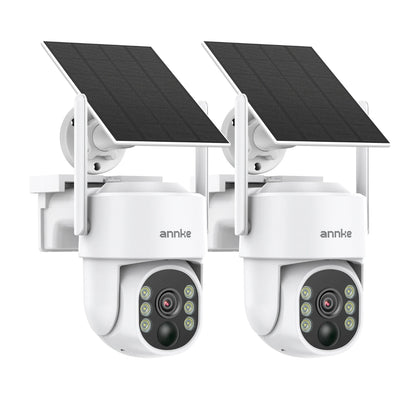 ANNKE 4MP Solar Wireless Security Camera Outdoor WiFi 6 Camera PIR Human Detection Full-Color Night Vision Pan/Tilt 270° Two-Way Talk IP65 Waterproof