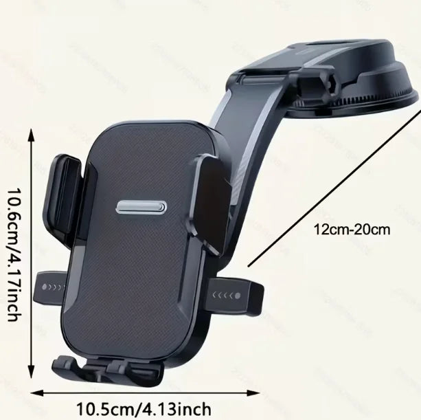 [Powerful Suction Cup] Dashboard Car Phone Mount, Upgraded Hands-free Phone Holder,