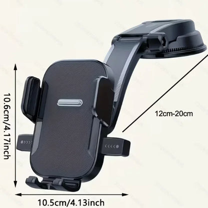 [Powerful Suction Cup] Dashboard Car Phone Mount, Upgraded Hands-free Phone Holder,