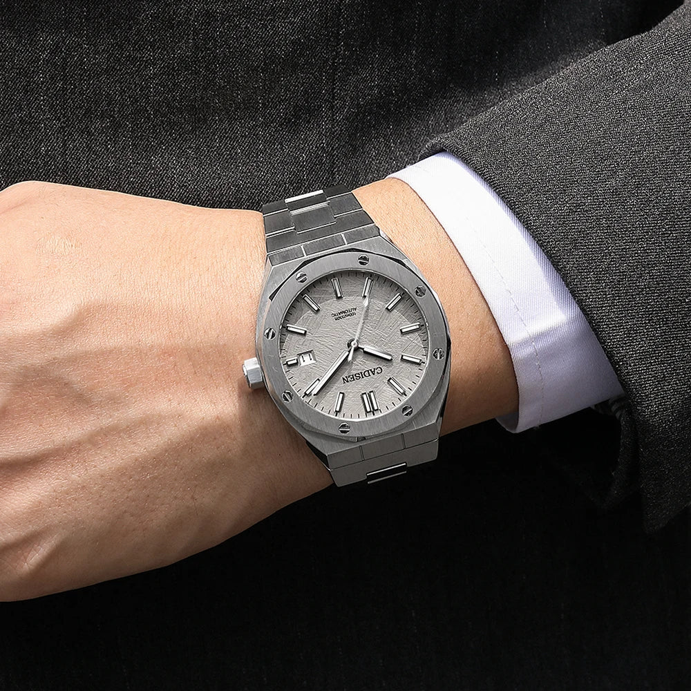 CADISEN Automatic Mens Watches Fashion Top Brand Stainless Steel Sapphire Glass MIYOTA 8215 Watch Men Mechanical Wristwatch