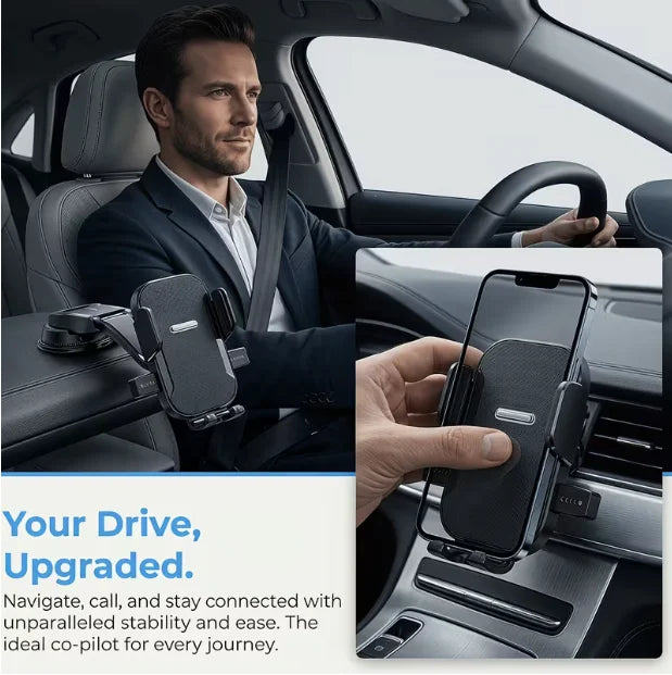 [Powerful Suction Cup] Dashboard Car Phone Mount, Upgraded Hands-free Phone Holder,