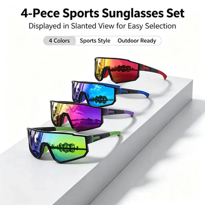 8003 Men's and Women's Sports Sunglasses 12-Piece Set,