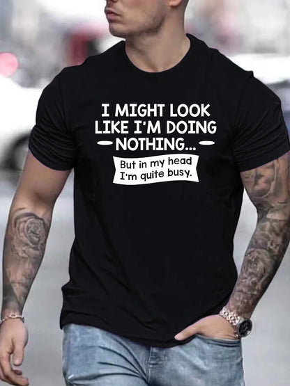 Round Neck Short Sleeve Men's T-Shirt,