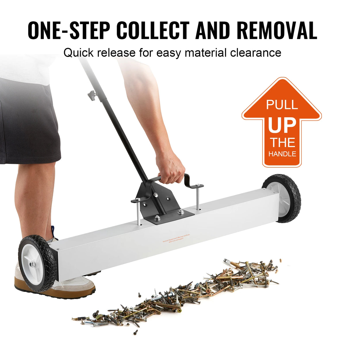 SucceBuy Rolling Magnetic Sweeper with Wheels