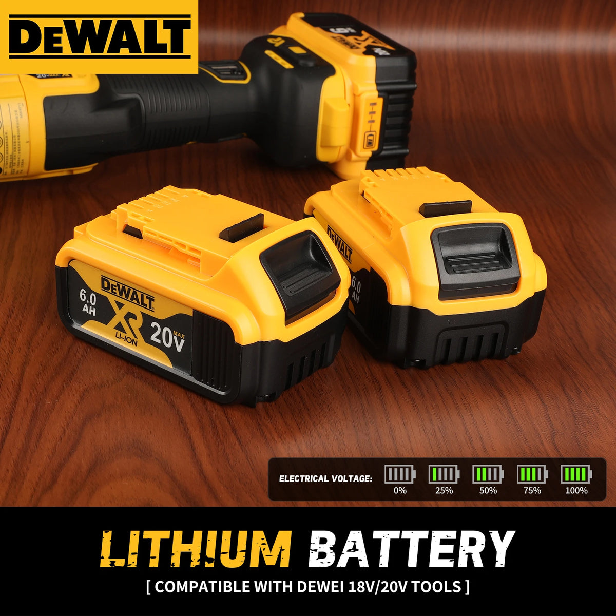 DEWALT DCB206 20V 6.0Ah Lithium Battery,