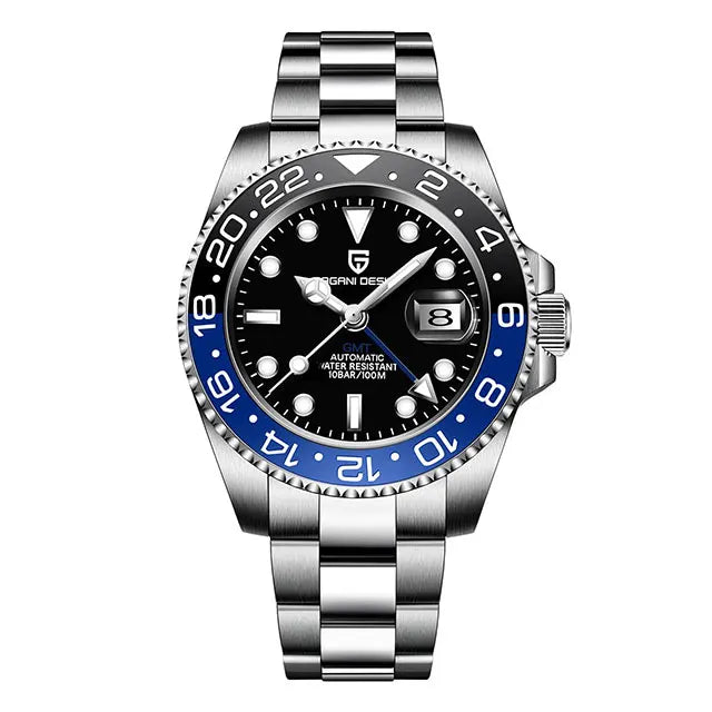 PAGANI DESIGN New GMT Men Watch Top Brand 40mm Mechanical Watch Sapphire Glass 100M Waterproof Automatic Wristwatch