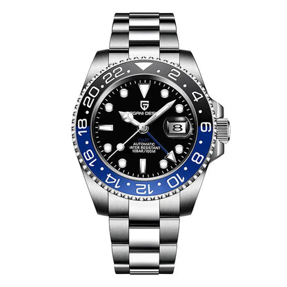 PAGANI DESIGN New GMT Men Watch Top Brand 40mm Mechanical Watch Sapphire Glass 100M Waterproof Automatic Wristwatch