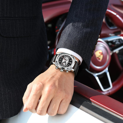 POEDAGAR Fashion Original Men Wristwatch Luminous Waterproof Date Chronograph