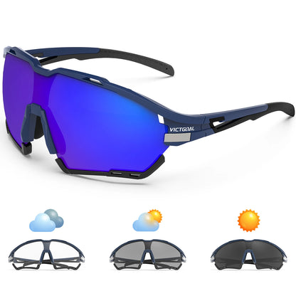 Cycling Photochromic Glasses & Polarized Sunglasses Men Women MTB Road Bike Riding Hiking Glasses