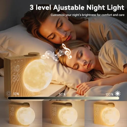 Sunrise Alarm Clocks for Heavy Sleepers, Night Lamp Clocks for Bedrooms with Moon Light, 10 Light Effects,