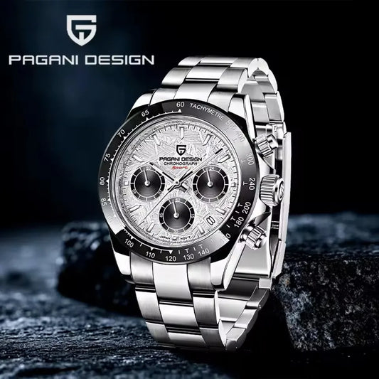 Pagani Design Top Brand Men's Sports Multifunctional Quartz Watch Sapphire Stainless Steel Waterproof Chronograph