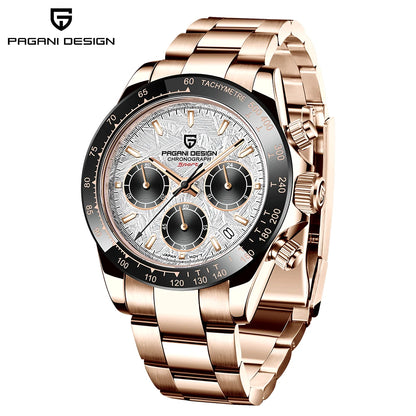 Pagani Design Top Brand Men's Sports Multifunctional Quartz Watch Sapphire Stainless Steel Waterproof Chronograph