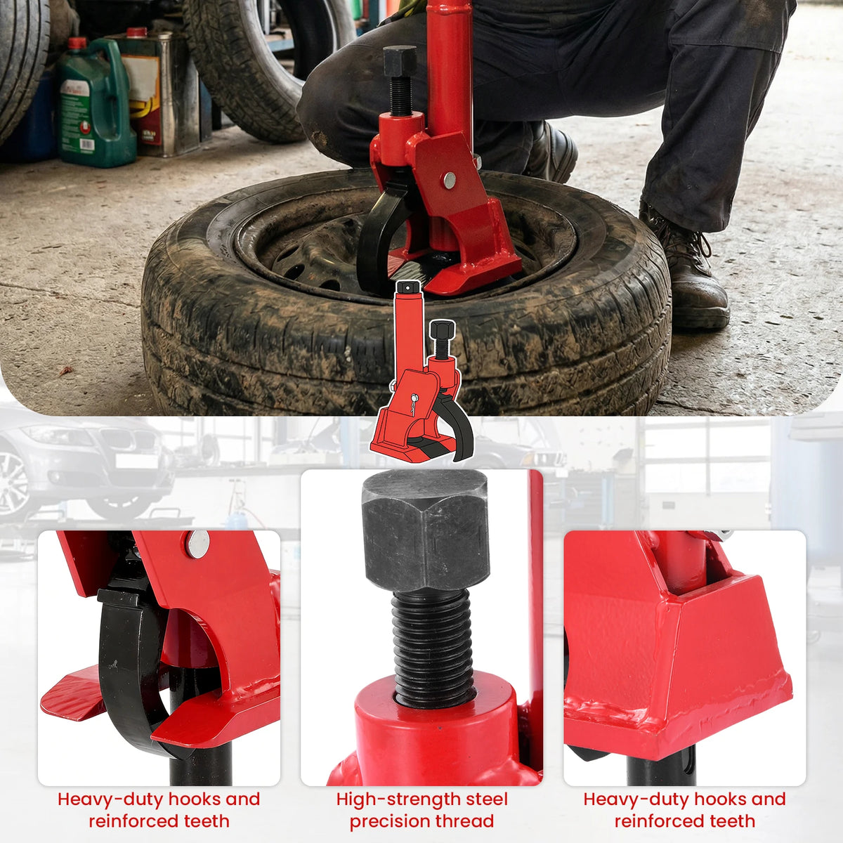 Tire Bead Breaker Tool - Portable Manual Tire Changer | Repair Tool, Heavy-Duty Removal for Trucks, ATVs, UTVs, Cars, Buses for 38 and 42 Inches Tires
