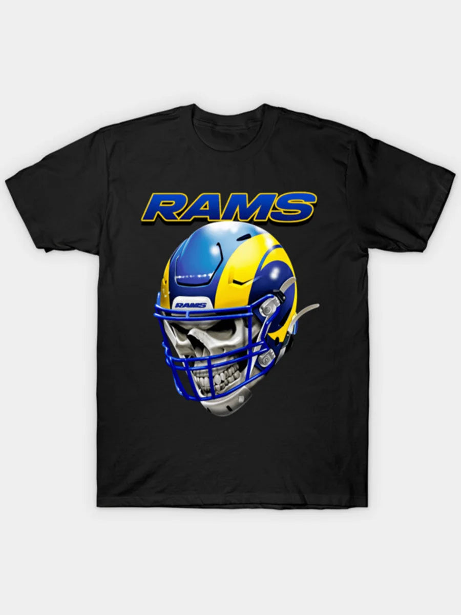 Men's Los Angeles Rams Skull Helmet Graphic T-Shirt,