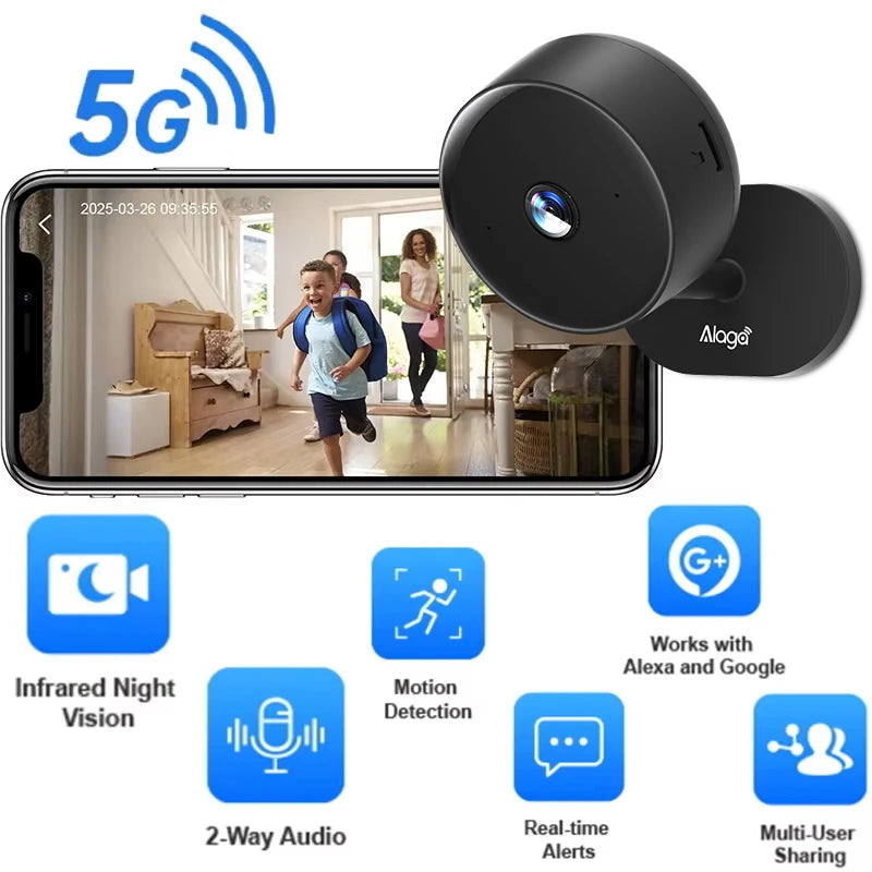 Smart 3MP HD Indoor Home Security Camera for Baby/Elder/Pet/Nanny, With Real-time APP Alert, 2-Way Audio, Human Body Detection