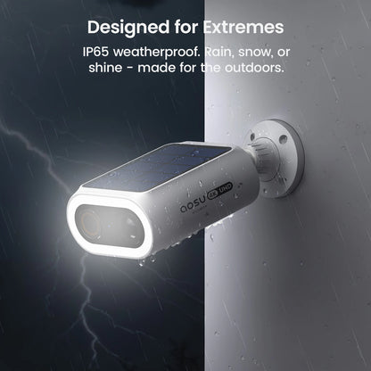 AOSU 4K UHD Solar Camera 2/3/4 pcs Wireless Outdoor 100% Wire-free Security Camera 5000mAh 8MP Wifi Camera AI Detection CCTV Cam