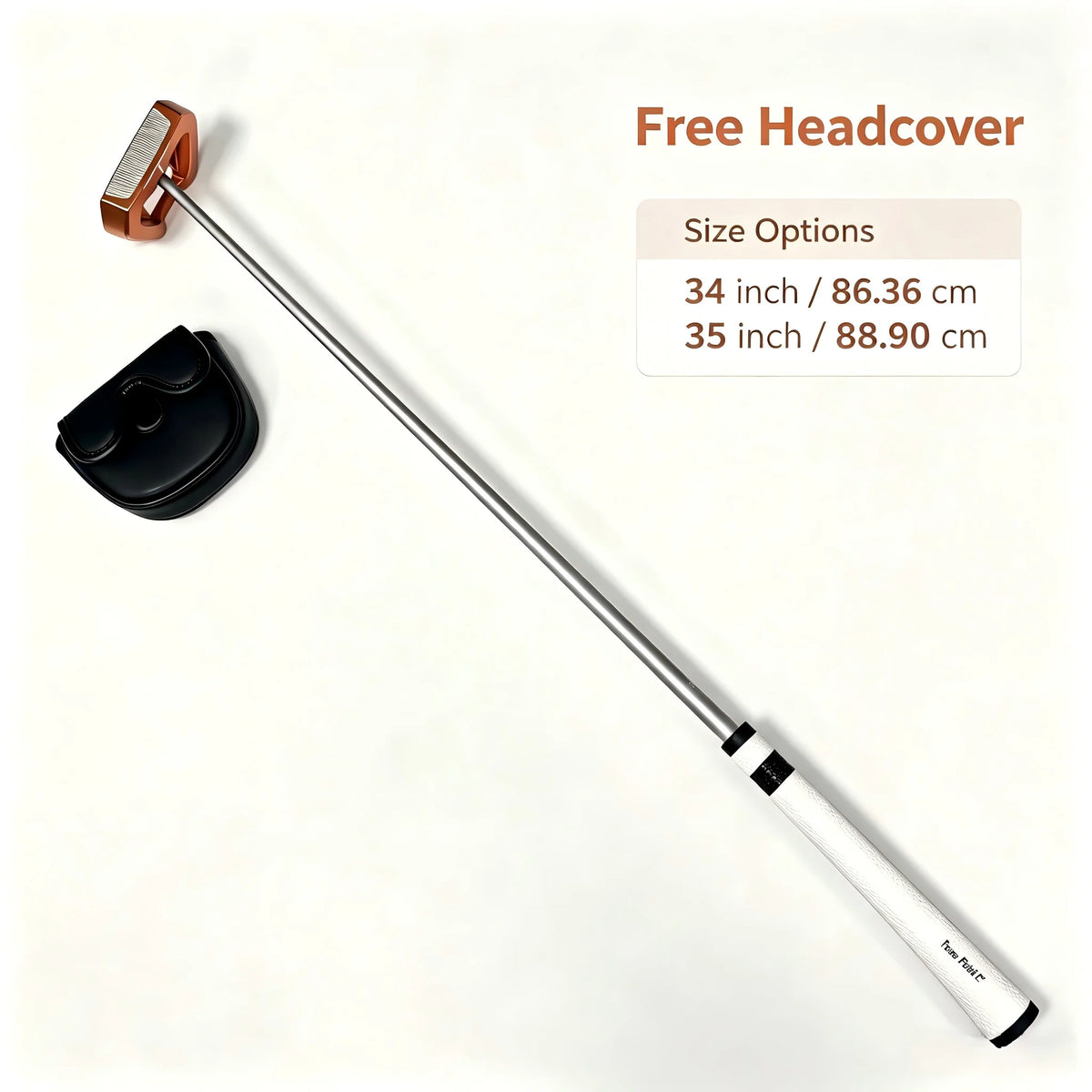 TWX Men Golf Mallet Putter Large Head 2° Pistol Grip Adjustable Weight Screw 34 35 Inch 3 Colors Optional with Headcover