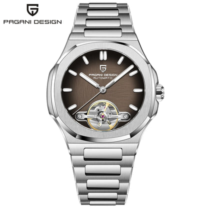 PAGANI DESIGN 2026 Men's Watch Skeleton Luxury Gold Automatic Watch For Men New Stainless Steel Business Mechanical Wristwatch