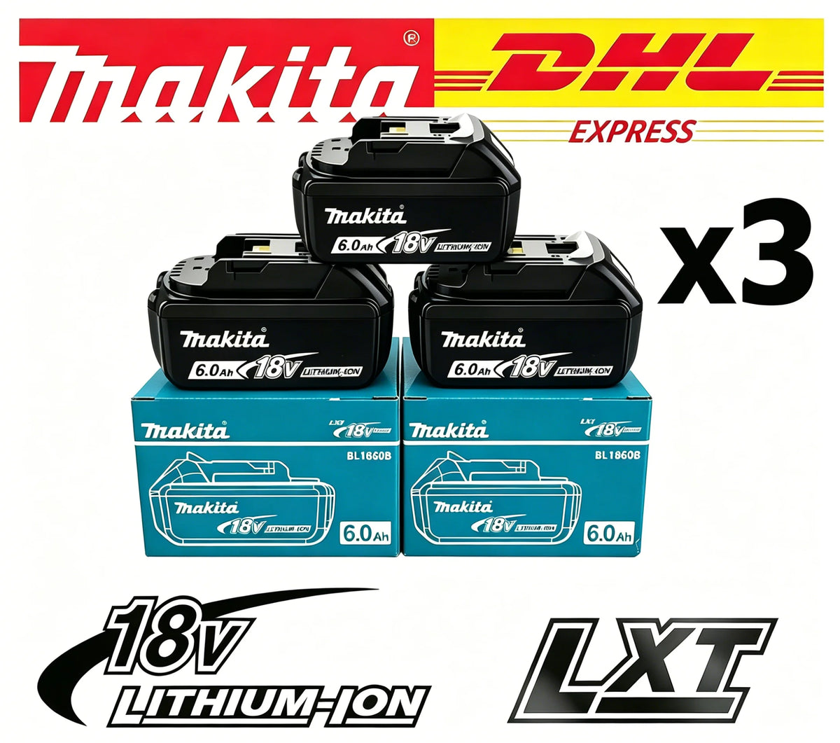 %40 Genuine 6AH Makita BL1860 18V Battery Power Tools Li-ion Replacement BL1850 BL1840 for 18V Screwdriver with BMS TPCELL 18V