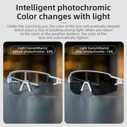 ROCKBROS Cycling Glasses Photochromic Polarized