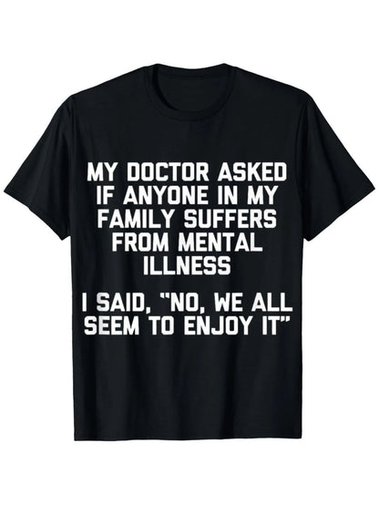 Men's Crew Neck T-Shirt, Loose Version Black Lightweight Cotton
