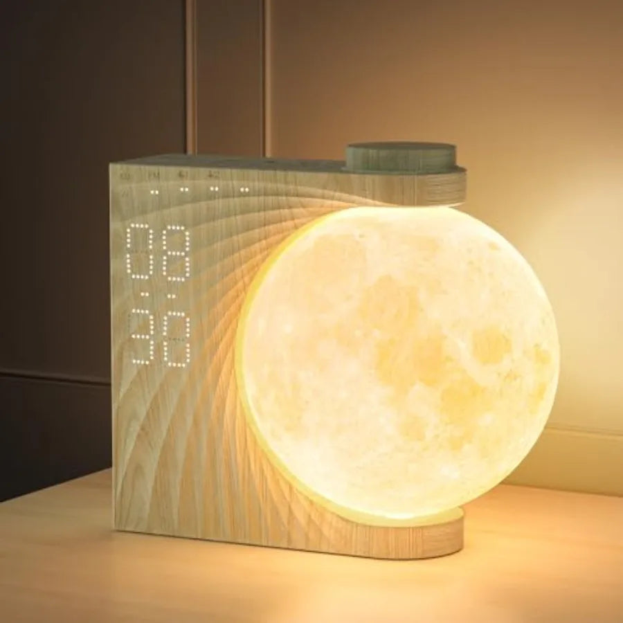 Sunrise Alarm Clocks for Heavy Sleepers, Night Lamp Clocks for Bedrooms with Moon Light, 10 Light Effects,