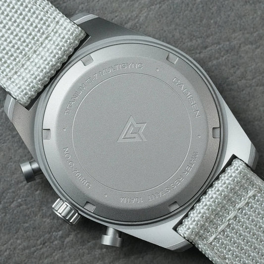CADISEN Titanium TI-7 MULTISYNC New Moon Mens Watches Canvas