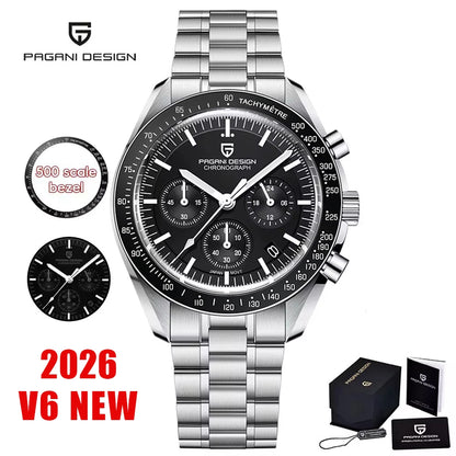 2026 New PAGANI DESIGN Moon V6 Men's Watches Luxury Quartz Watch For Man