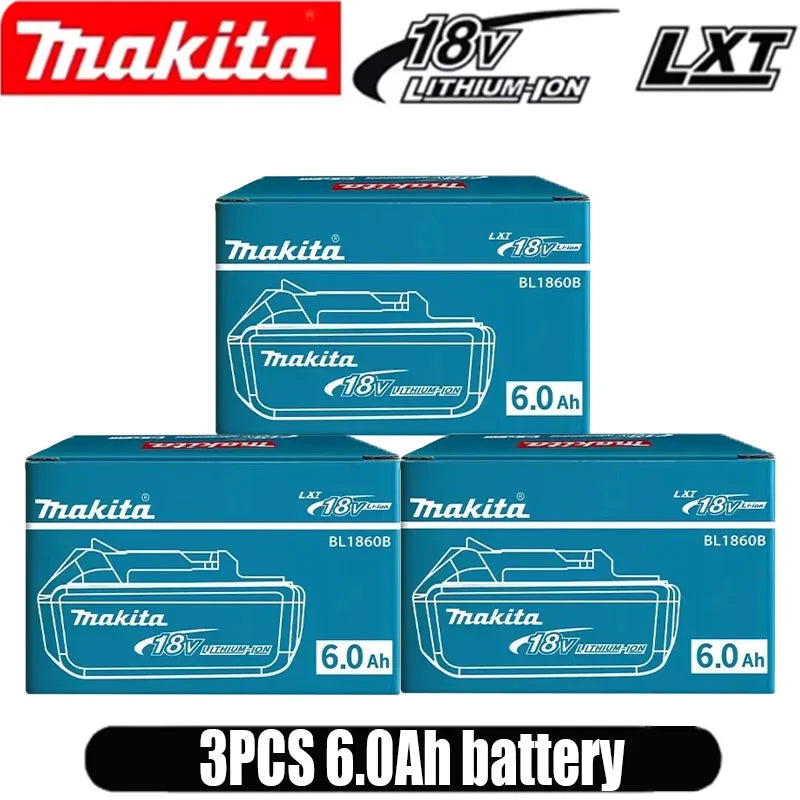 6Ah 100% Original Makita 18V Battery BL1860B Rechargeable Lithium-Ion Battery for Makita 18V Power Tools Replace the Battery.