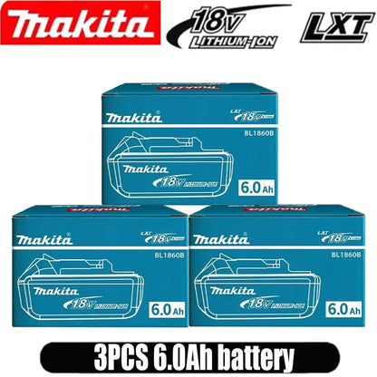 6Ah 100% Original Makita 18V Battery BL1860B Rechargeable Lithium-Ion Battery for Makita 18V Power Tools Replace the Battery.