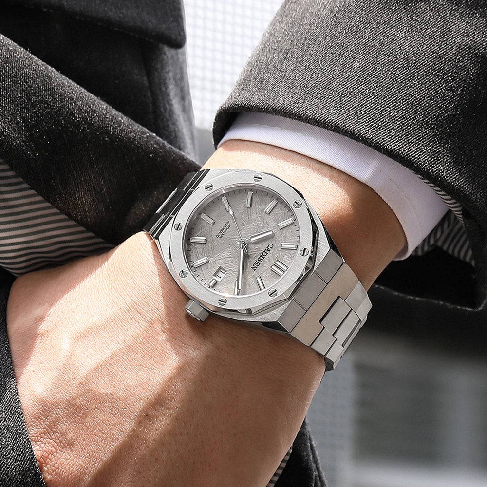 CADISEN Automatic Mens Watches Fashion Top Brand Stainless Steel Sapphire Glass MIYOTA 8215 Watch Men Mechanical Wristwatch