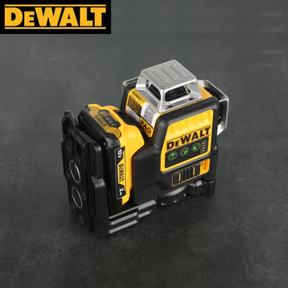 DEWALT DW089LG 12V MAX Green 3x360 Line Laser Level, 3 Sides 360° Horizontal and Vertical Beams with Self-Leveling for Indoor Outdoor