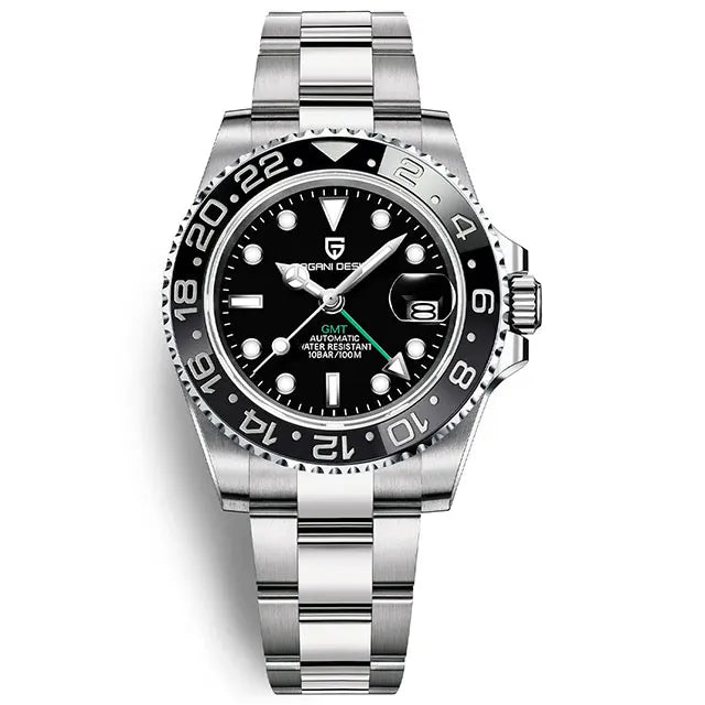 PAGANI DESIGN New GMT Men Watch Top Brand 40mm Mechanical Watch Sapphire Glass 100M Waterproof Automatic Wristwatch