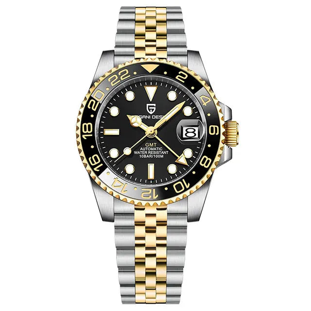 PAGANI DESIGN New GMT Men Watch Top Brand 40mm Mechanical Watch Sapphire Glass 100M Waterproof Automatic Wristwatch