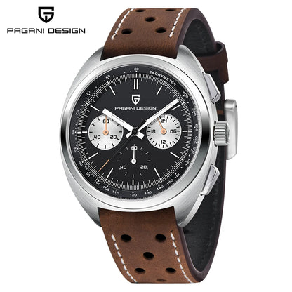 2026 Retro Luxury Men's Quartz Watches PAGANI DESIGN Sports Chronograph VK63 Watch For Men AR Sapphire Waterproof Leather Clock