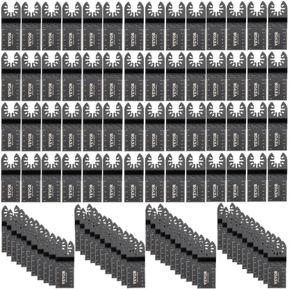 SucceBuy 100PCS Oscillating Saw Blades Quick Release Multitool Blades Kit HCS Tool Blades Cut Cutter for Wood Plastic Metal Nail