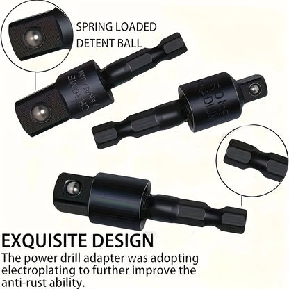 31 Pieces of Flexible Drill Bit Extension Kit, including 1/4 3/8 1/2 inch Hexagonal Socket Adapter, Flexible Magnetic Drill Bit Extender,