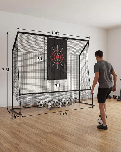 10x7.5FT Golf Practice Net for Indoor and Outdoor Use, Heavy Duty Swing and Chipping Trainer with Aim Cloth and Carry Bag