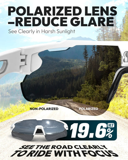 Cycling Polarized Sunglasses for Men Women Adults UV400