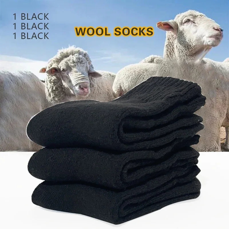 3pairs Merino Rabbit Socks Against Cold Snow Winter Warm Male Sox