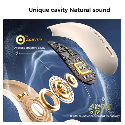 MINISO X33 Bluetooth Headphones AI Smart Translation Open-Ear Wireless Earbuds 50Hour Battery Life Noise Cancellation For Music
