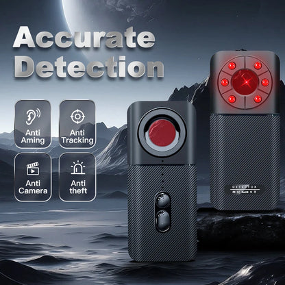T3 Smart Detector, Universal Anti-spy Device with Night Vision, LED Display, GPS Tracking, Anti-aiming, Camera Detection, USB Rechargeable Lithium Polymer Battery, Suitable for Wireless Cameras And Hidden GSM Devices