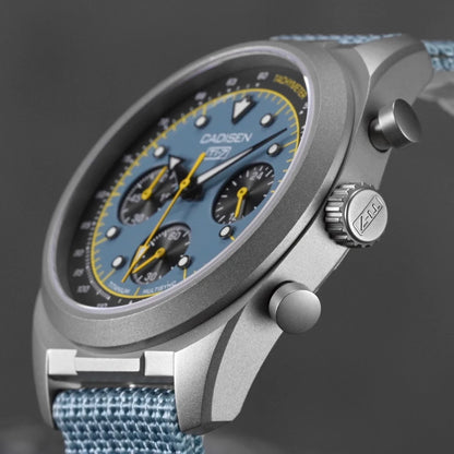 CADISEN Titanium TI-7 MULTISYNC New Moon Mens Watches Canvas