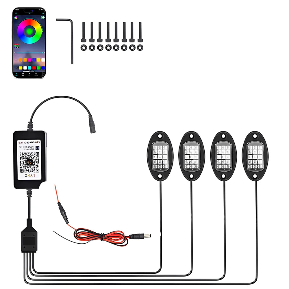 Dynamic Multicolor Lights For Trucks SUV Golf Cart ATV RZR UTV Pickup Off Road