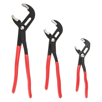 3Pcs Quick Auto‑Adjust Water Pump Pliers Multifunctional Large Opening Universal Wrench Household Faucet Repair Hand Tool